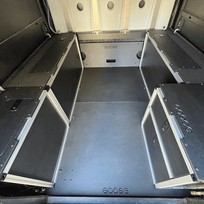 Goose Gear Alu-Cab Canopy Camper V2 - Toyota Tacoma 2005-Present 2nd & 3rd Gen. - Bed Plate System - 5' Bed